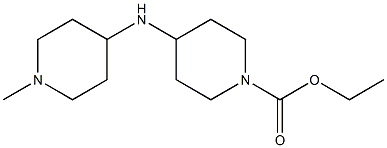 ethyl 4-[(1-methylpiperidin-4-yl)amino]piperidine-1-carboxylate Struktur