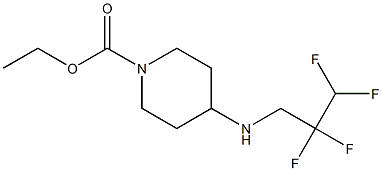 ethyl 4-[(2,2,3,3-tetrafluoropropyl)amino]piperidine-1-carboxylate Struktur