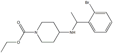 ethyl 4-{[1-(2-bromophenyl)ethyl]amino}piperidine-1-carboxylate Struktur