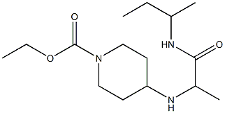 ethyl 4-{[1-(butan-2-ylcarbamoyl)ethyl]amino}piperidine-1-carboxylate Struktur