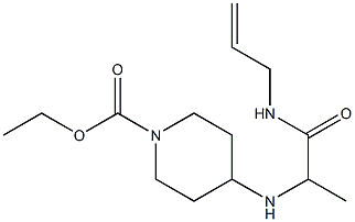 ethyl 4-{[1-(prop-2-en-1-ylcarbamoyl)ethyl]amino}piperidine-1-carboxylate Struktur