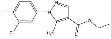 ethyl 5-amino-1-(3-chloro-4-methylphenyl)-1H-pyrazole-4-carboxylate Struktur