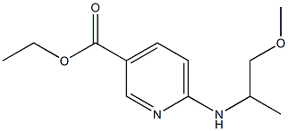 ethyl 6-[(1-methoxypropan-2-yl)amino]pyridine-3-carboxylate Struktur