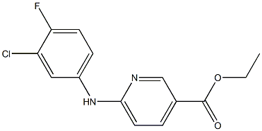 ethyl 6-[(3-chloro-4-fluorophenyl)amino]pyridine-3-carboxylate Struktur