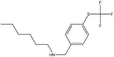 hexyl({4-[(trifluoromethyl)sulfanyl]phenyl}methyl)amine Struktur