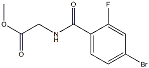 methyl [(4-bromo-2-fluorobenzoyl)amino]acetate Struktur