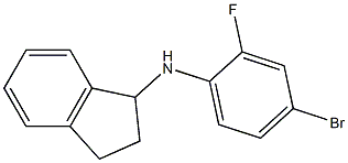 N-(4-bromo-2-fluorophenyl)-2,3-dihydro-1H-inden-1-amine Struktur