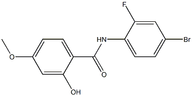 N-(4-bromo-2-fluorophenyl)-2-hydroxy-4-methoxybenzamide Struktur