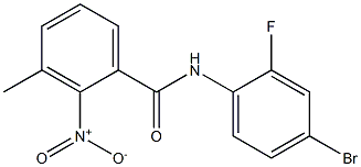 N-(4-bromo-2-fluorophenyl)-3-methyl-2-nitrobenzamide Struktur