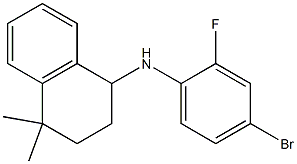 N-(4-bromo-2-fluorophenyl)-4,4-dimethyl-1,2,3,4-tetrahydronaphthalen-1-amine Struktur