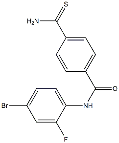 N-(4-bromo-2-fluorophenyl)-4-carbamothioylbenzamide Struktur