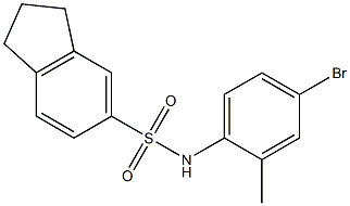 N-(4-bromo-2-methylphenyl)-2,3-dihydro-1H-indene-5-sulfonamide Struktur