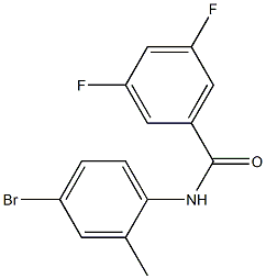 N-(4-bromo-2-methylphenyl)-3,5-difluorobenzamide Struktur