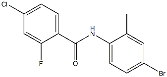 N-(4-bromo-2-methylphenyl)-4-chloro-2-fluorobenzamide Struktur