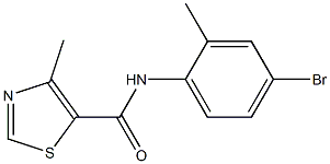 N-(4-bromo-2-methylphenyl)-4-methyl-1,3-thiazole-5-carboxamide Struktur