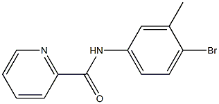 N-(4-bromo-3-methylphenyl)pyridine-2-carboxamide Struktur