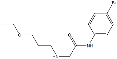 N-(4-bromophenyl)-2-[(3-ethoxypropyl)amino]acetamide Struktur