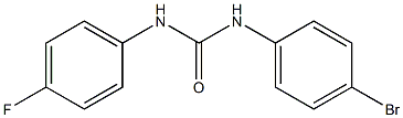 N-(4-bromophenyl)-N'-(4-fluorophenyl)urea Struktur