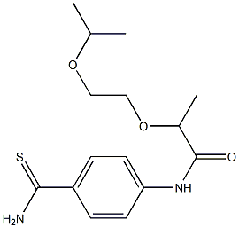 N-(4-carbamothioylphenyl)-2-[2-(propan-2-yloxy)ethoxy]propanamide Struktur