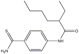 N-(4-carbamothioylphenyl)-2-ethylhexanamide Struktur