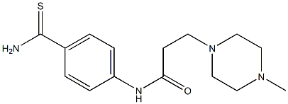 N-(4-carbamothioylphenyl)-3-(4-methylpiperazin-1-yl)propanamide Struktur