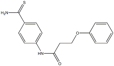 N-(4-carbamothioylphenyl)-3-phenoxypropanamide Struktur