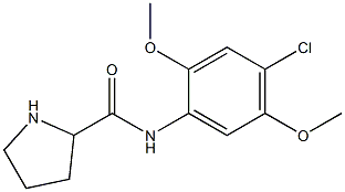 N-(4-chloro-2,5-dimethoxyphenyl)pyrrolidine-2-carboxamide Struktur