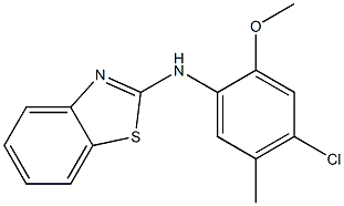 N-(4-chloro-2-methoxy-5-methylphenyl)-1,3-benzothiazol-2-amine Struktur