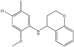 N-(4-chloro-2-methoxy-5-methylphenyl)-3,4-dihydro-2H-1-benzopyran-4-amine Struktur