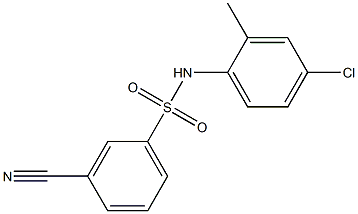 N-(4-chloro-2-methylphenyl)-3-cyanobenzene-1-sulfonamide Struktur