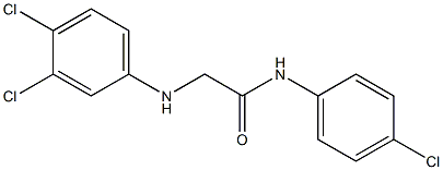 N-(4-chlorophenyl)-2-[(3,4-dichlorophenyl)amino]acetamide Struktur