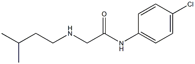 N-(4-chlorophenyl)-2-[(3-methylbutyl)amino]acetamide Struktur