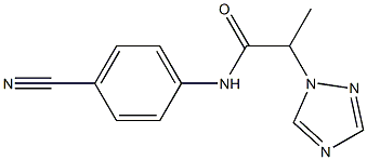 N-(4-cyanophenyl)-2-(1H-1,2,4-triazol-1-yl)propanamide Struktur