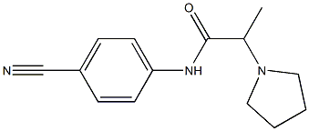 N-(4-cyanophenyl)-2-(pyrrolidin-1-yl)propanamide Struktur