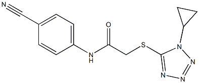 N-(4-cyanophenyl)-2-[(1-cyclopropyl-1H-1,2,3,4-tetrazol-5-yl)sulfanyl]acetamide Struktur