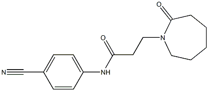 N-(4-cyanophenyl)-3-(2-oxoazepan-1-yl)propanamide Struktur