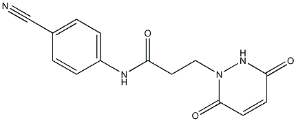 N-(4-cyanophenyl)-3-(3,6-dioxo-1,2,3,6-tetrahydropyridazin-1-yl)propanamide Struktur