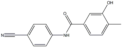 N-(4-cyanophenyl)-3-hydroxy-4-methylbenzamide Struktur