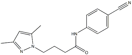 N-(4-cyanophenyl)-4-(3,5-dimethyl-1H-pyrazol-1-yl)butanamide Struktur