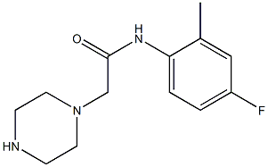 N-(4-fluoro-2-methylphenyl)-2-(piperazin-1-yl)acetamide Struktur