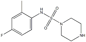 N-(4-fluoro-2-methylphenyl)piperazine-1-sulfonamide Struktur