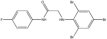 N-(4-fluorophenyl)-2-[(2,4,6-tribromophenyl)amino]acetamide Struktur