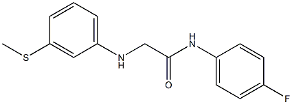 N-(4-fluorophenyl)-2-{[3-(methylsulfanyl)phenyl]amino}acetamide Struktur