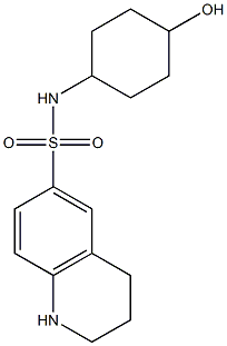 N-(4-hydroxycyclohexyl)-1,2,3,4-tetrahydroquinoline-6-sulfonamide Struktur