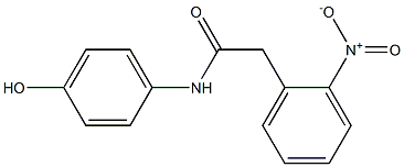 N-(4-hydroxyphenyl)-2-(2-nitrophenyl)acetamide Struktur