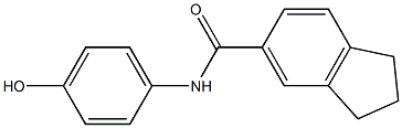 N-(4-hydroxyphenyl)-2,3-dihydro-1H-indene-5-carboxamide Struktur