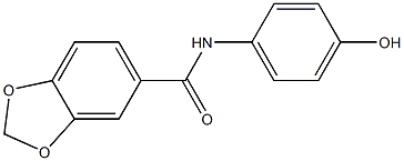 N-(4-hydroxyphenyl)-2H-1,3-benzodioxole-5-carboxamide Struktur