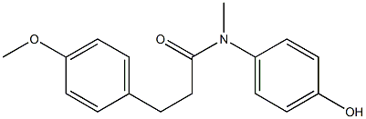 N-(4-hydroxyphenyl)-3-(4-methoxyphenyl)-N-methylpropanamide Struktur