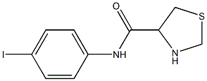 N-(4-iodophenyl)-1,3-thiazolidine-4-carboxamide Struktur