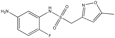 N-(5-amino-2-fluorophenyl)-1-(5-methyl-1,2-oxazol-3-yl)methanesulfonamide Struktur